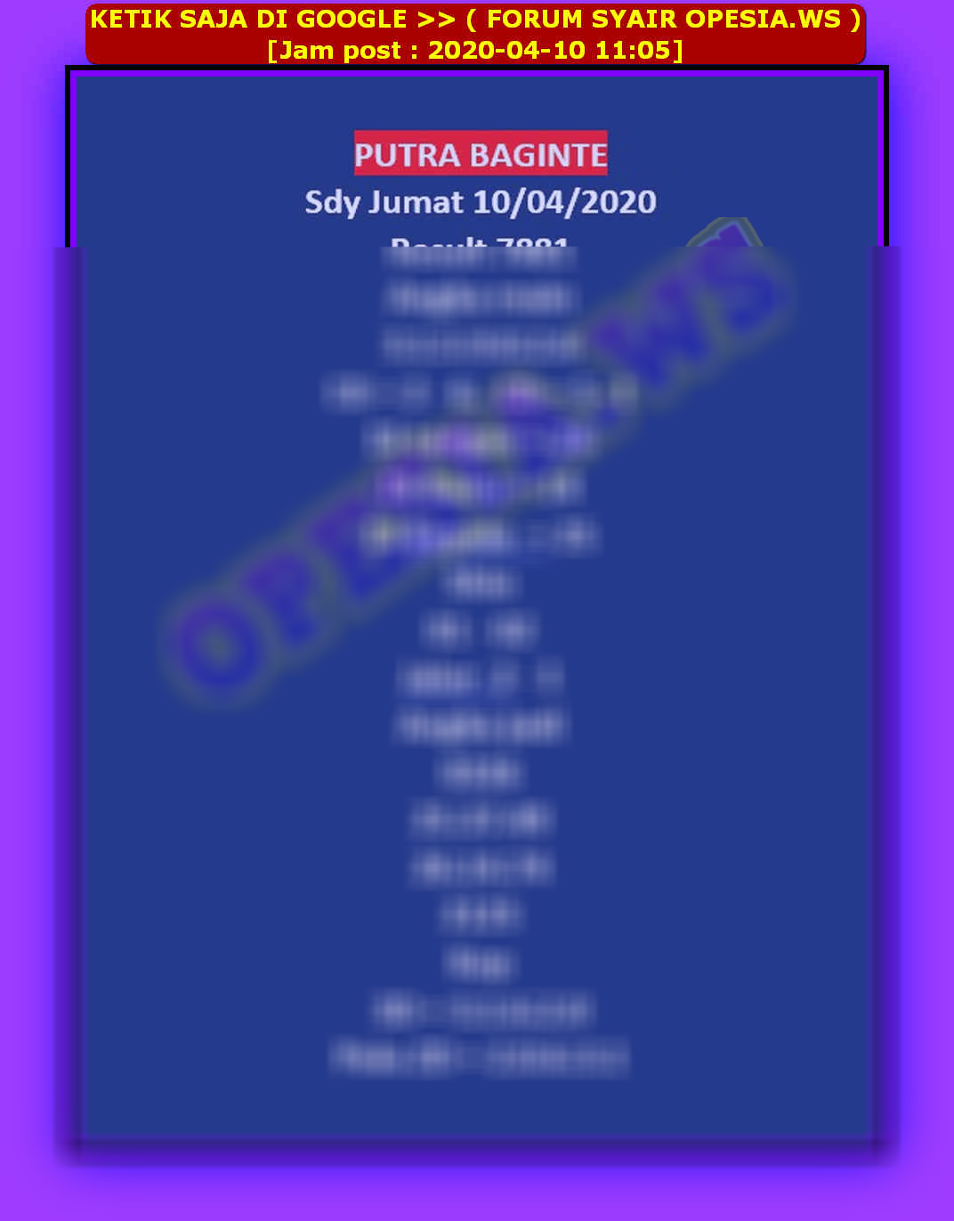 1 New Message Kode Syair Sydney 10 April 2020 Forum Syair Togel Hongkong Singapura Sydney