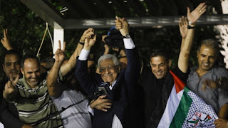 Abbas rejoicing with terrorists