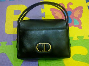 Cristian Dior Black Lambskin Tote Bag(SOLD)