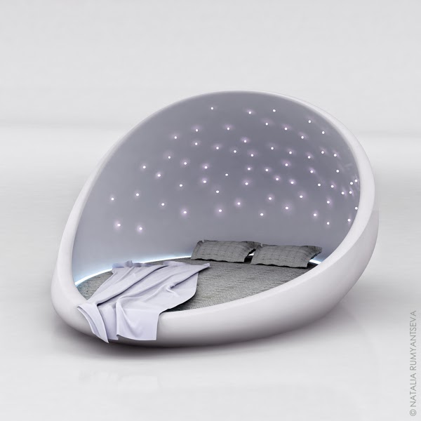Night Sky High-tech Bed by Natalia Rumyantseva