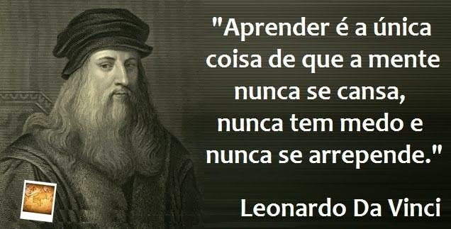 Café Filosófico: Leonardo Da Vinci (frase).
