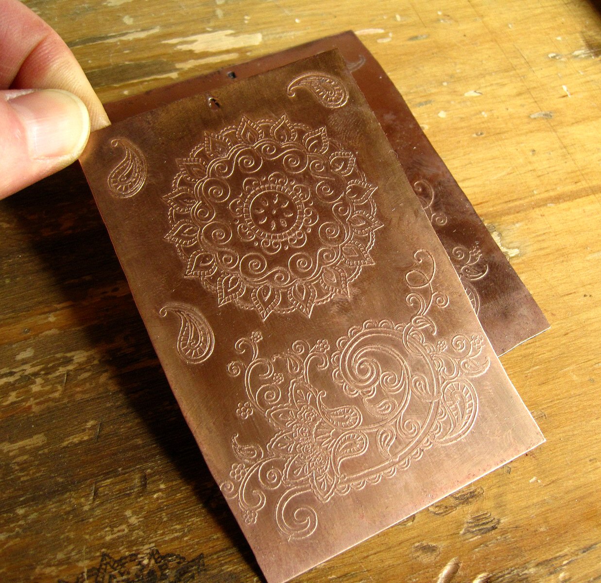 New Earrings And Having Fun With Bronze Sheet