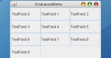How to use GridLayout in Java using Swing ?. | Learn Java by Examples