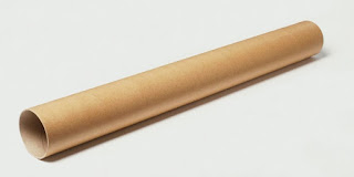 Empty wrapping paper tube--use to play games