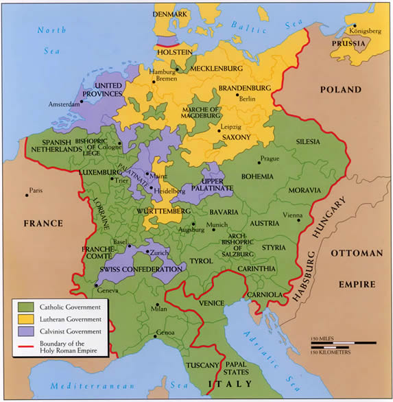 The Holy Roman Empire in 1648