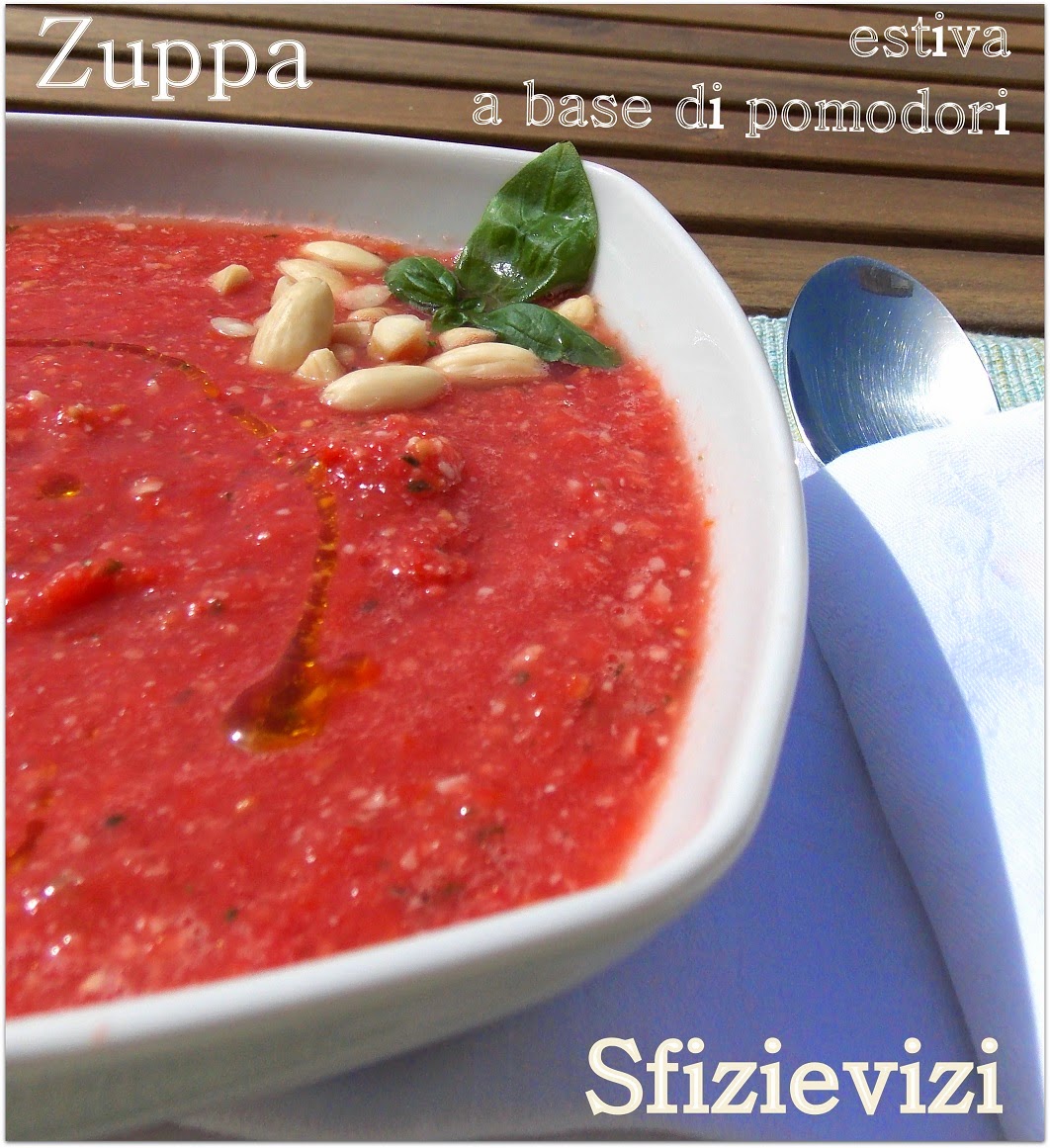 zuppa estiva a base di pomodori senza cottura e pronta in 5 minuti - raw food - 