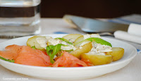 Ensalada de salmón ahumado con patatas