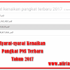 Syarat-Syarat Kenaikan Pangkat Pns Terbaru Tahun 2017