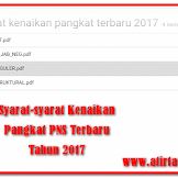 Syarat-Syarat Kenaikan Pangkat Pns Terbaru Tahun 2017
