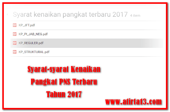Syarat-Syarat Kenaikan Pangkat Pns Terbaru Tahun 2017