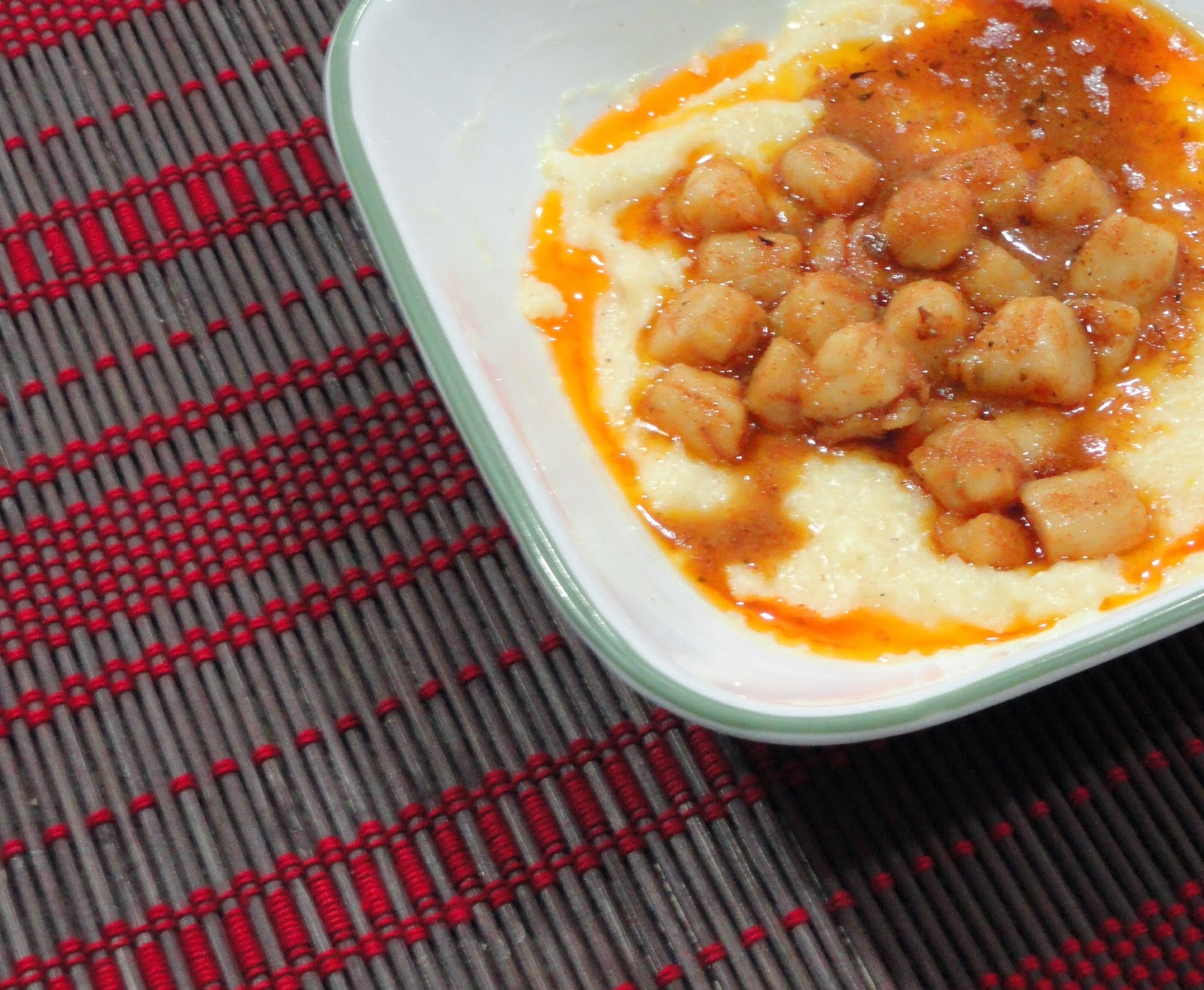 As Good As Gluten Scallops and Grits inspired by Oceanaire