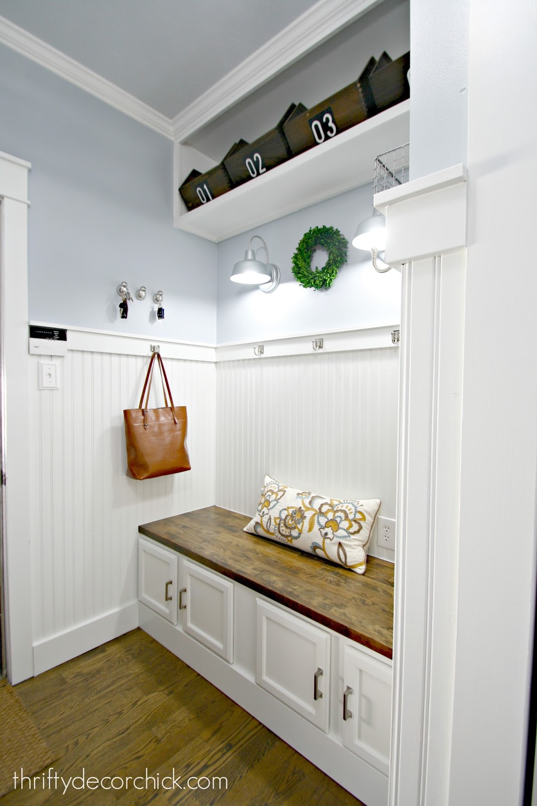 classic beadboard mud room