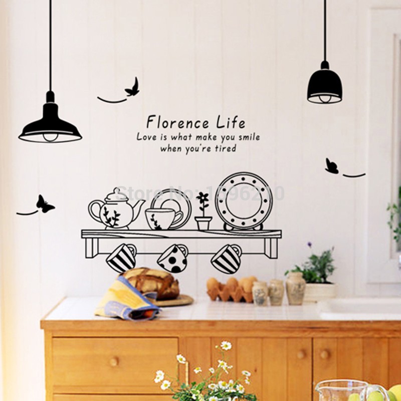 20 desain stiker wallpaper dinding dapur cantik