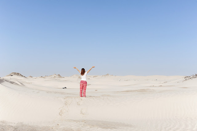 White desert in Oman is also known as Sugar dunes near Al Khaluf village