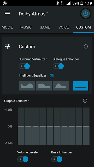 Dolby Atmos custom equalizer