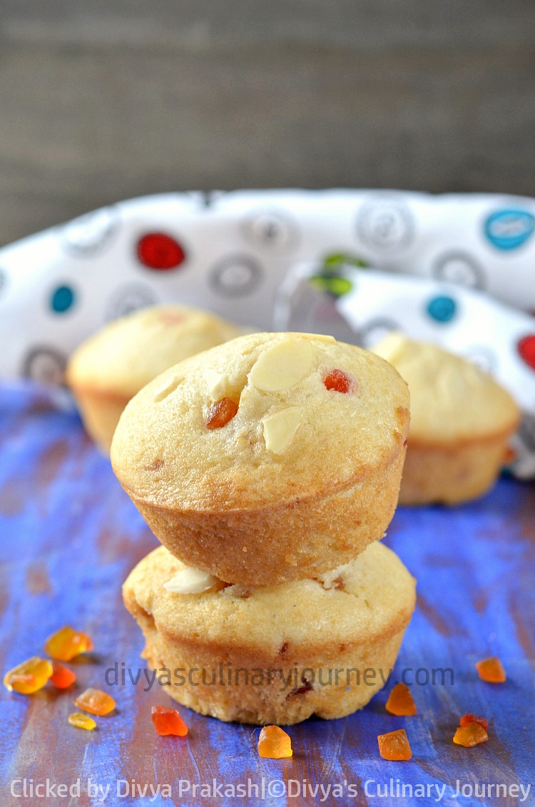 Divya&amp;#39;s culinary journey: Eggless Tutti Frutti Muffins | Tutti Frutti ...