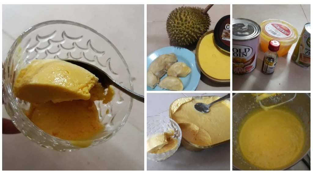 Resepi Aiskrim Durian Homemade Lemak Berkrim - Rujukan Niaga
