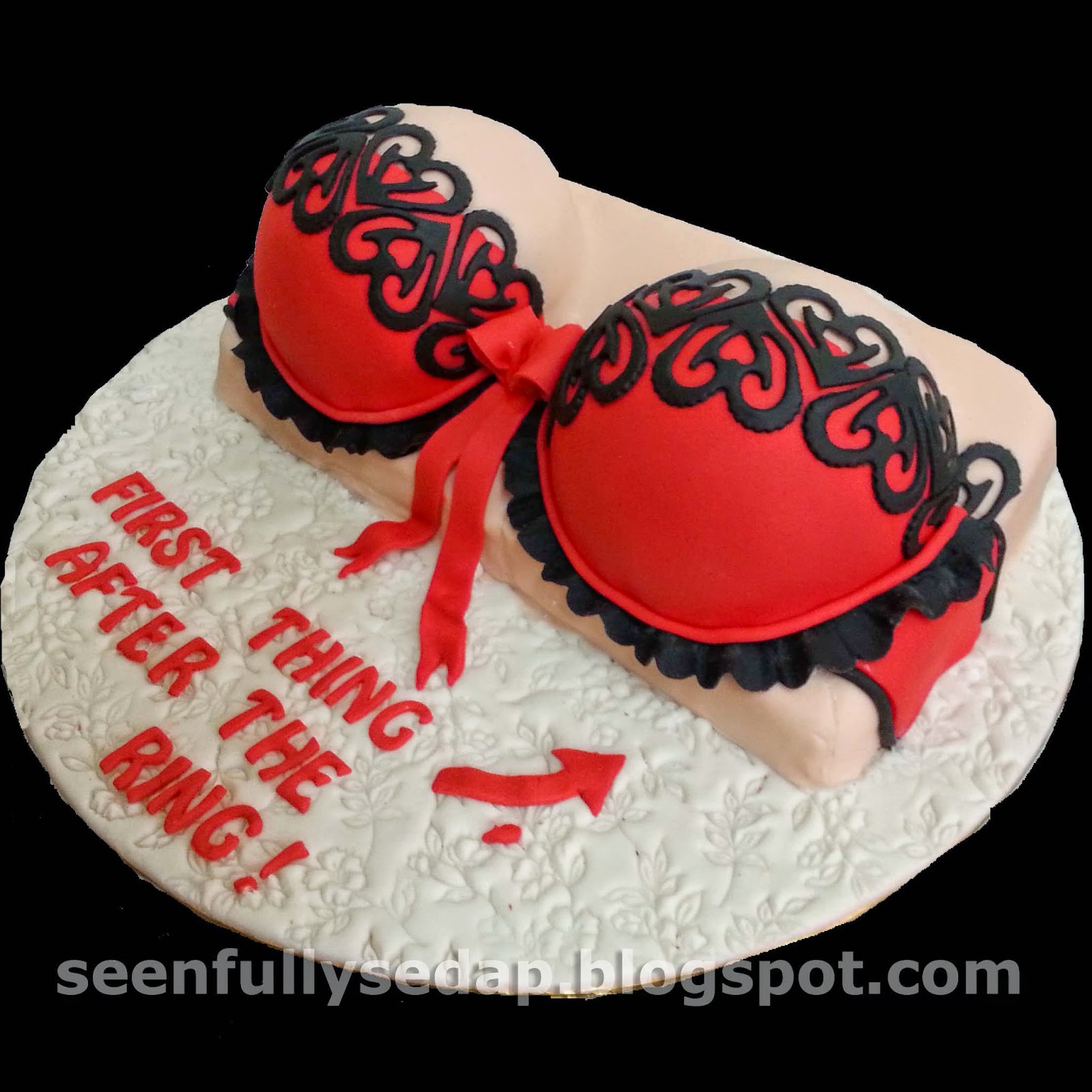 Seenfully Sedap Bra Cake for Bridal Shower