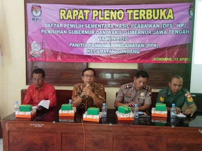 DPSHP  TINGKAT  PPK KEC GONDANG  DALAM RANGKA PILGUB DAN CAWAGUB