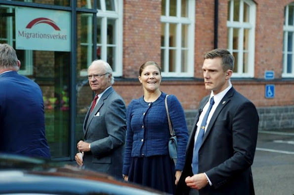 King Carl Gustav of Sweden and Crown Princess Victoria of Sweden visited Swedish Migration Board in Restad farm in Vanersborg Uddevalla