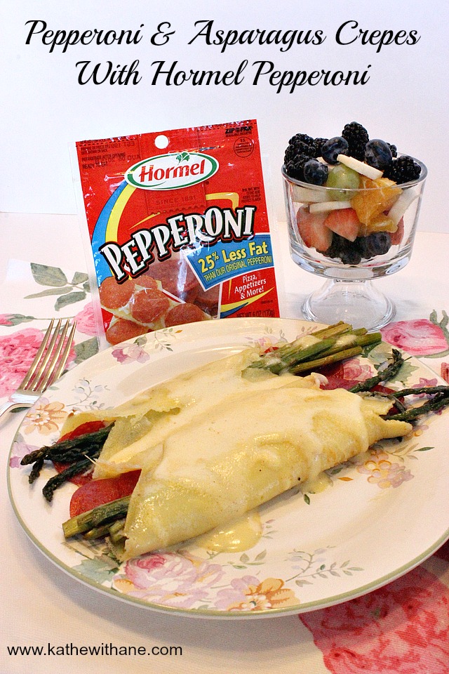 Pepperoni & Asparagus Crepes With Hormel Pepperoni