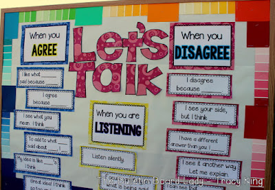 Classroom conversations can be powerful tools for learning.  Learn how to help students have them in a meaningful way and not a chaotic free for all.  Advice for new teachers, veterans and all special areas on how to get students to agree and disagree respectfully are discussed in this blog post.