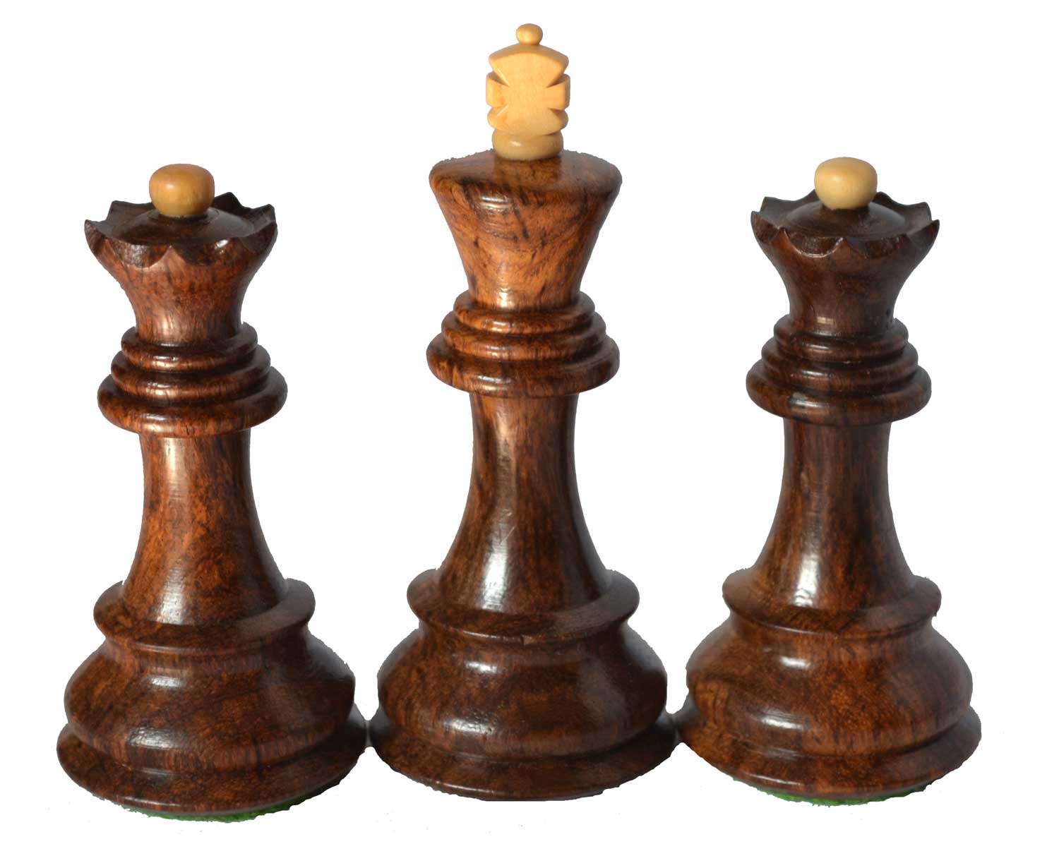 3.9" Russian Zagreb 59' Chess Pieces only set Double Weighted Rose Wood 