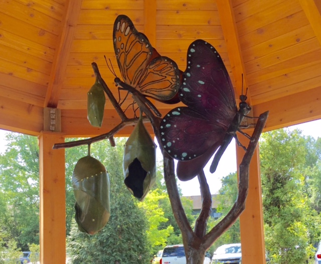 Teresa's Garden Butterfly House & Chrysalis Statue