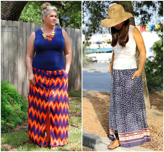 Maxi Skirt PDF Sewing Pattern with Pockets and Center Front Slit NEW R ...