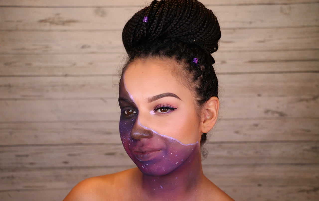 Half Galaxy Face tutorial (Halloween/Fancy Dress Makeup)