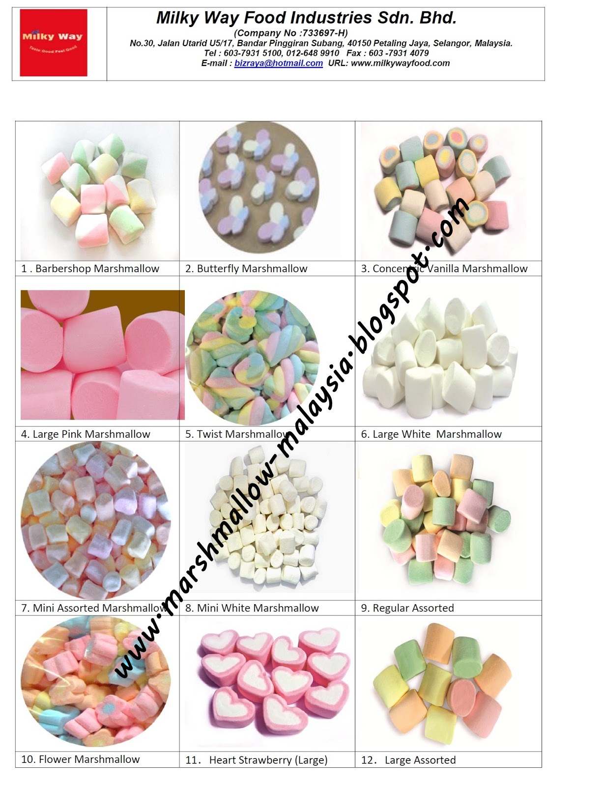 Milkyway Food Halal Marshmallow Malaysia,Marshmallows Malaysia