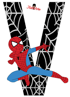 Alfabeto de Spiderman con Fondo Negro. - Oh my Alfabetos!