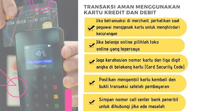 infografis cara aman transaksi kartu kredit