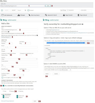 Cara Terbaru Mendaftarkan Dan Mensubmit Peta Situs Blog Atau Web Ke Bing Webmaster Tools