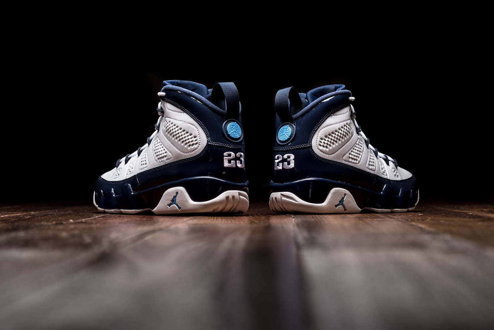 jordan 9 white university blue midnight navy