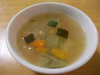 Winter Melon Soup that comes with Cold Charcoal Noodles Salad