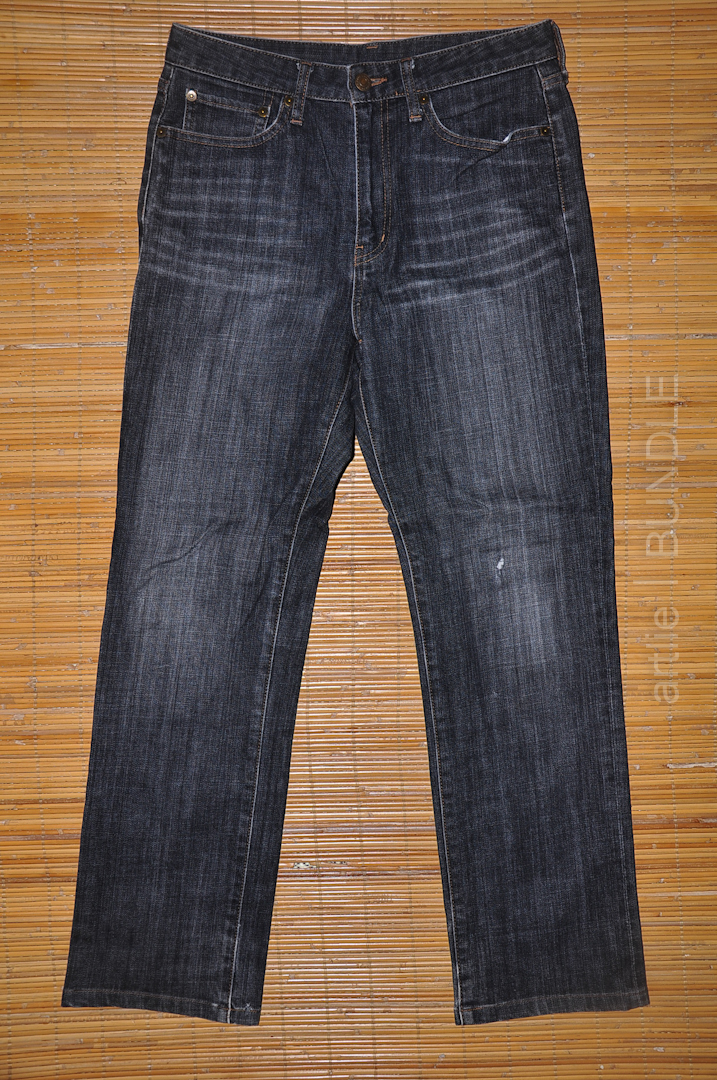 Vintage | Branded | Clothing: (BM2-0747) UNIQLO Black Straight Cut Jeans 29