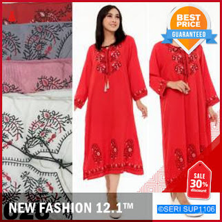 SUP1106D21 Dress Panjang Bordir Tangan Panjang Murah BMGShop