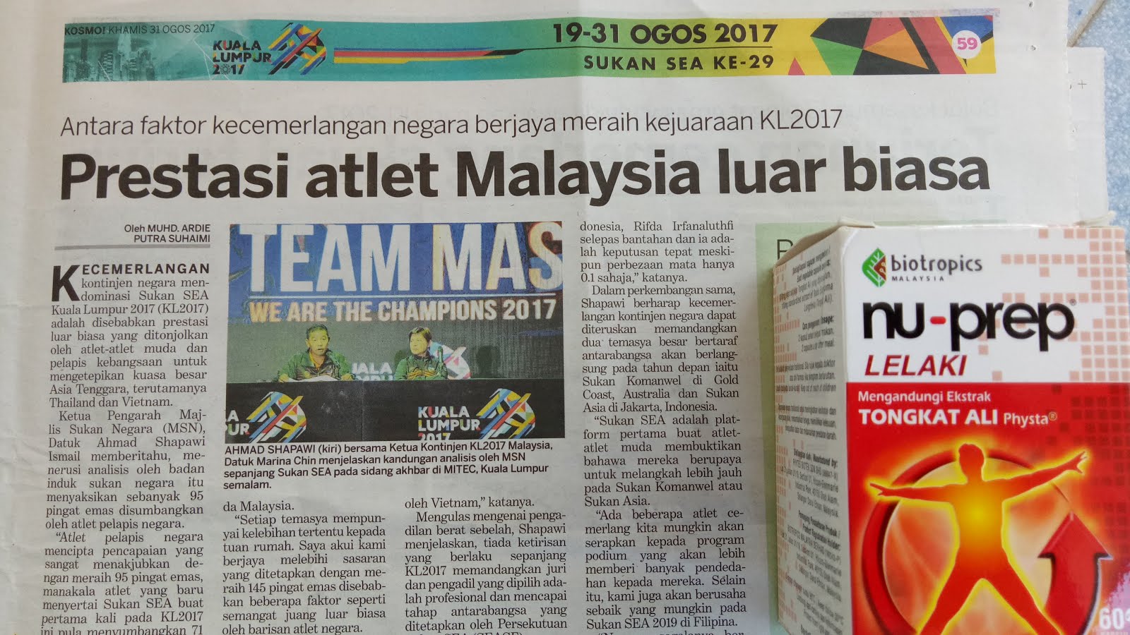 Nu-Prep MALAYSIA BOLEH 'Kita Juara' SEA GAMES 2017.