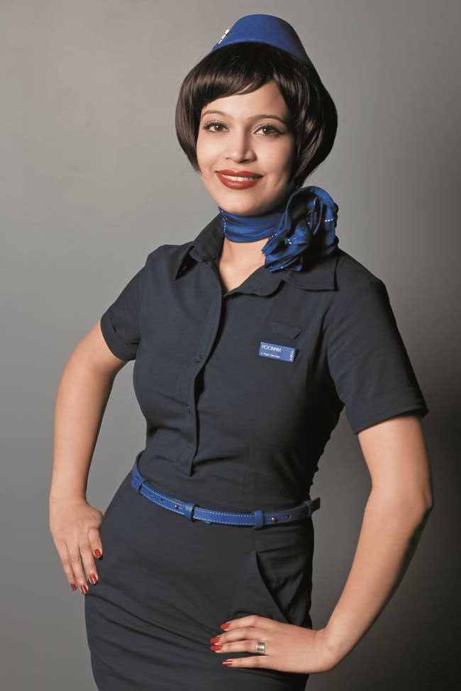 New cabin crew uniform of IndiGo World stewardess Crews