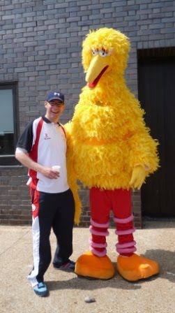 Richard Gottfried & Big Bird from Sesame Street in Hastings