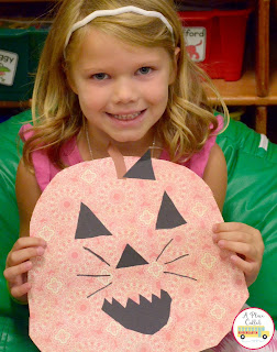 This is a simple pumpkin craft for kids that can be done quickly to kick off the Halloween season. These jack-o-lanterns made out of scrapbook paper will be a big hit with your Kindergarten students. Check out this post and make this Halloween craft today.