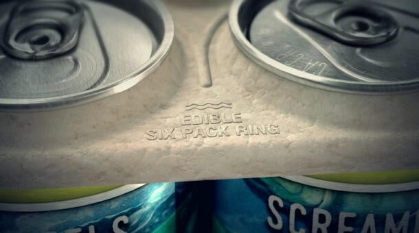 Beer Company Makes Edible Six-Pack Rings That Feed, Rather Than Kill Marine Life  Beer%2Bpack%2Brings_00