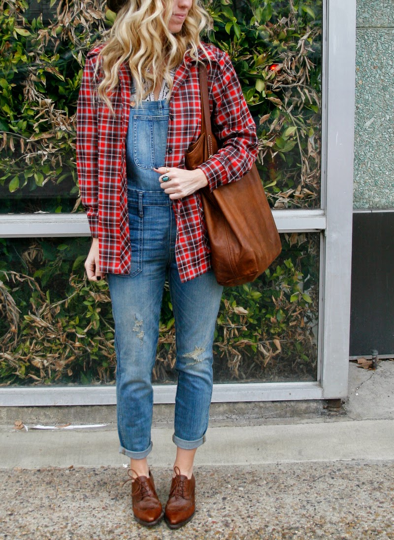 Vintage Plaid and Overalls