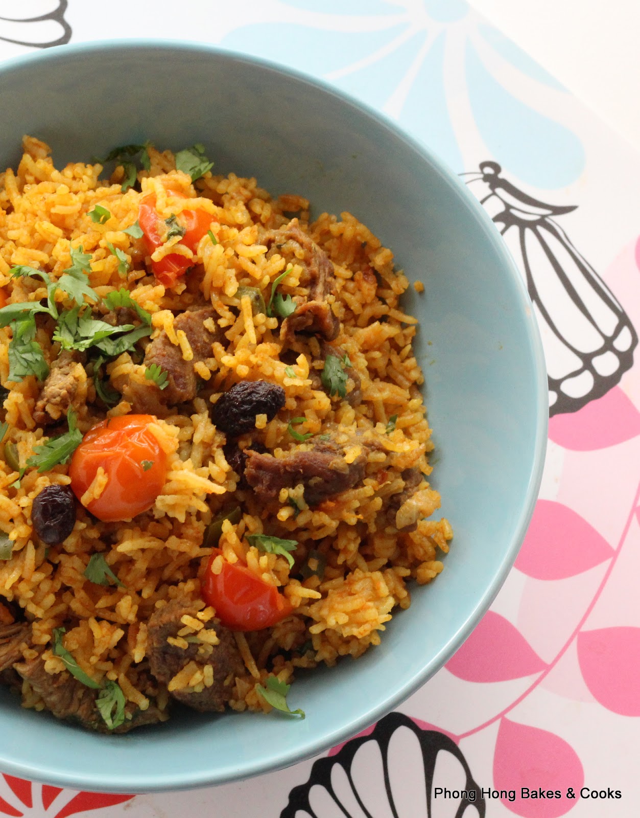 Phong Hong Bakes and Cooks! Jamaican Beef Pilaf