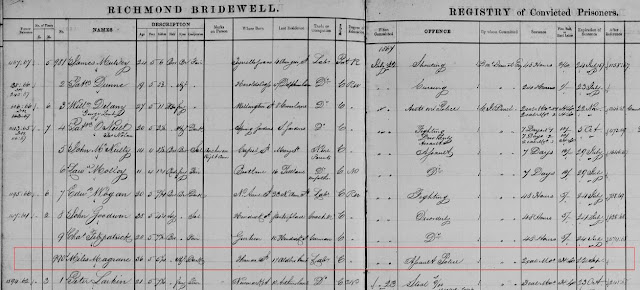 Miles McGrane, General Register, 1866-67, Richmond Bridewell Penitentiary