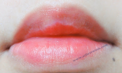 nanas'B cherry yogurt tint on lips