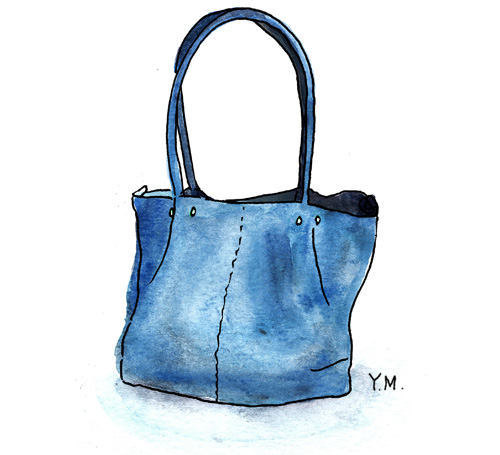 bleu bag by Yukié Matsushita