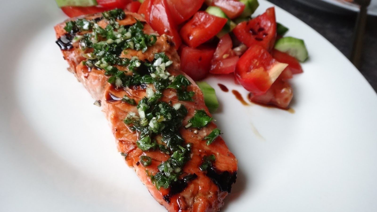 Grilled Salmon with Parsley, Lemon Gremolata