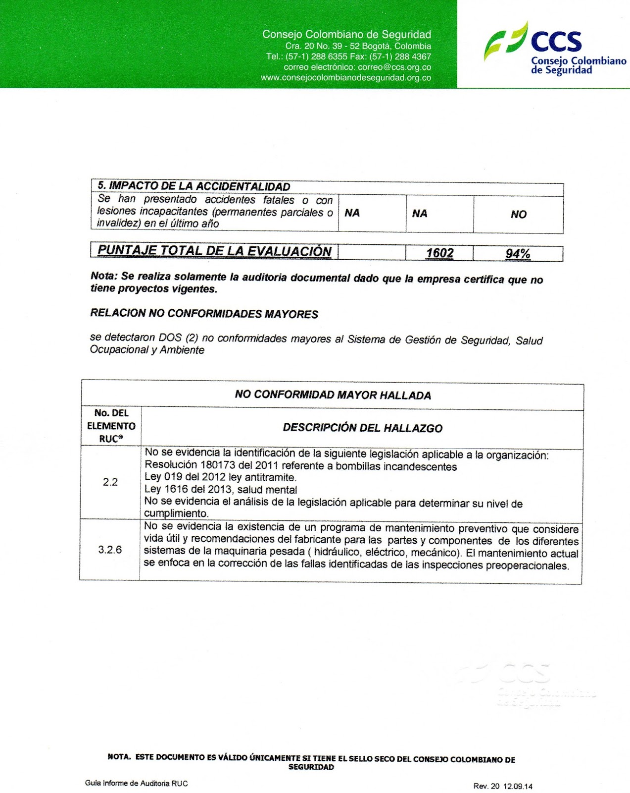 Manser Ingeniería S.A.S.: RUC